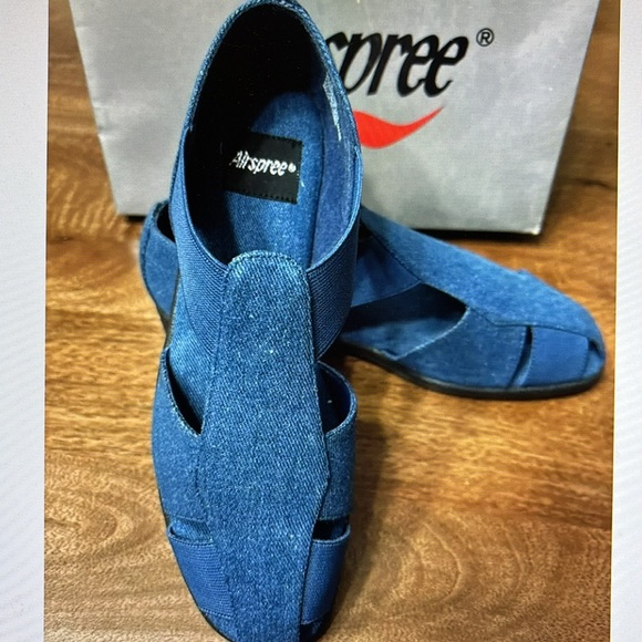 NIB AirSpree blue denim Gore ladies slip on sandal size 9M - Picture 3 of 8